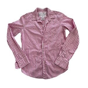 Frank & Eileen Womens Pink Striped Barry Button Down Shirt S Womens EUC